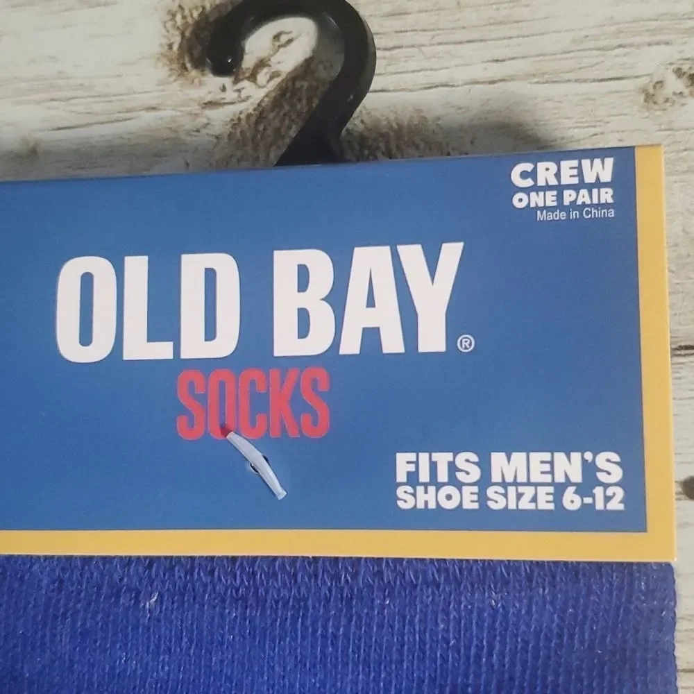 Old Bay Seasoning Graphic Socks for Marylanders from a Displaced Silver Springer